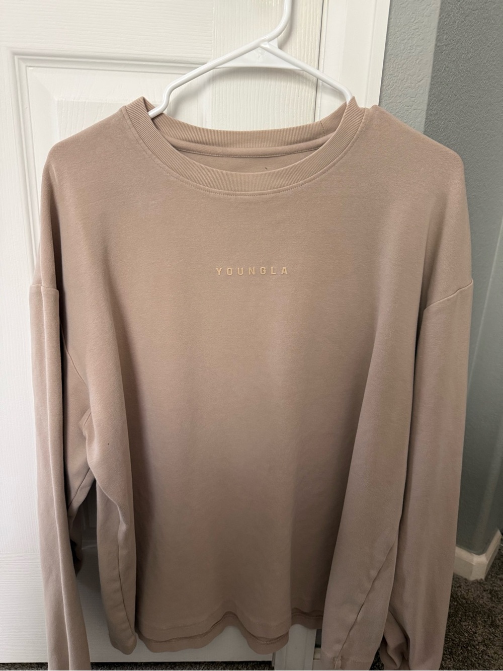 YoungLA Men's Crewneck Sweatshirt - Light Taupe